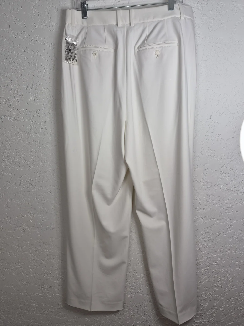 XL Uniqlo Cream Wide-Leg Dress Pants